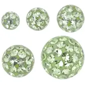 Wildcat Sealed Multi Jewelled Ball - pallo kristallikivillä - 1,6 mm, Vaaleanvihreä, 8,0 mm