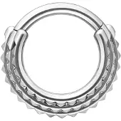 Wildcat Triple Spike Hinged Septum Clicker - Lävistysrengas