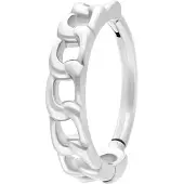 Wildcat Curb Chain Clicker - lävistysrengas - Hopeinen metalli, 8,0 mm