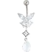 Wildcat Jewelled Butterfly With Dangle Bananabell<!--63fdbcf63e394--> - 8,0 mm