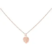 Wildcat Monstera Leaf Necklace - kaulakoru - Ruusukultainen metalli