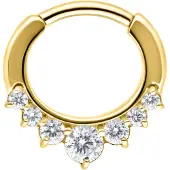 Wildcat Sparkling Septum Clicker<!--63f766b68700e--> - 1,6 mm, Kultainen metalli, 6,0 mm