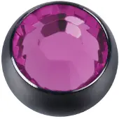 Wildcat Jewelled Ball - Fuchsia, 4,0 mm, 1,6 mm, Schwarz