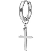 Wildcat Little Rounded Cross - korvarenkaat (pari) - Hopeinen metalli