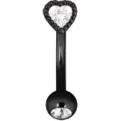 Wildcat Heart Micro Bananabell<!--641fd9517d905--> - 1,6 mm, 10,0 mm, Musta metalli