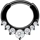 Wildcat Sparkling Septum Clicker<!--63f766b68700e--> - 1,2 mm, Musta metalli, 8,0 mm
