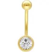 Wildcat Multicut Jewelled Navel Bananabell<!--63db4c0d053dd--> - 1,6 mm, 12,0 mm, Valkoinen, Kultainen metalli