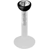 Wildcat Micro Jewelled Push-fit Labret - Metal noir, 3,0 mm