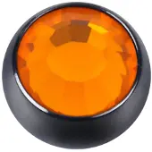 Wildcat Jewelled Ball - Sonnengelb, 6,0 mm, 1,6 mm, Schwarz