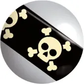Wildcat Image Stripy Skull - 1,6 mm, 8,0 mm