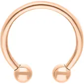 Wildcat Basic Circular Barbell - lävistyskoru - 1,2 mm, 3,0 mm, 10,0 mm, Ruusukultainen metalli