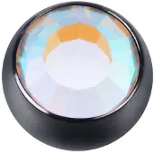 Wildcat Jewelled Ball - Aurora Boreale, 4,0 mm, 1,6 mm, Schwarz
