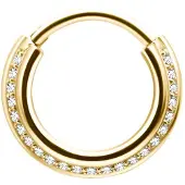 Wildcat Jewelled Concave Septum Clicker<!--640d941dba6f8--> - 1,2 mm, Kultainen metalli, 6,0 mm