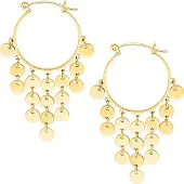 Wildcat Dangling Plate Hoops - Korvakorut - Kultainen metalli