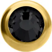 Wildcat Threaded Jewelled Ball - korupallot sisäkierteellä - Musta, 5,0 mm, 1,6 mm, Kultainen metalli