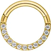 Wildcat Pave Set Septum Clicker<!--6424f9dc48660--> - Kultainen metalli, 8,0 mm