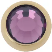 Wildcat Threaded Jewelled Ball - korupallot sisäkierteellä - Ametisti, 3,0 mm, 1,0 mm, Kultainen metalli