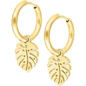 Wildcat Little Monstera Leaf - korvarenkaat (pari) - Kultainen metalli