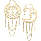 Wildcat Oldschool Sun Moon Hoops<!--63ef79378dde1--> - Kultainen metalli