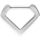 Wildcat Triangle Septum Clicker<!--63f328a429c2a--> - 1,2 mm, Hopeinen metalli