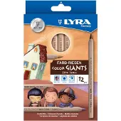 Lyra Gigants Skin Tones Crayons 12 colors