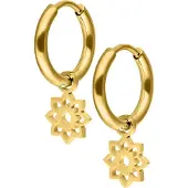 Wildcat Mini Flower Hoops - korvarenkaat (pari) - Kultainen metalli