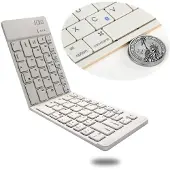 NÖRDIC Taitettava Bluetooth-näppäimistö 66 näppäintä US Layout Valkoinen