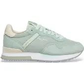 Pepe Jeans for woman. PLS400033 Shoes Hailon Basic green (41), Flat, Laces, Casual