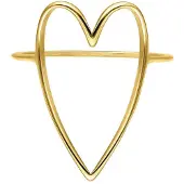 Wildcat Small Heart Ring - sormus - Kultainen metalli, 21,0 mm