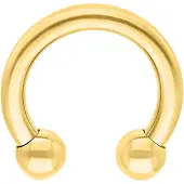 Wildcat Basic Circular Barbell - lävistyskoru - 2,0 mm, 5,0 mm, 10,0 mm, Kultainen metalli