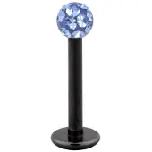 Wildcat Multi Jewelled Labret - 9,0 mm, Saphirblau, 3,0 mm
