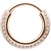 Wildcat Jewelled Concave Septum Clicker<!--640d941dba6f8--> - 1,2 mm, Ruusukultainen metalli, 6,0 mm