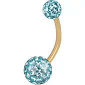 Wildcat Sealed Multi Jewelled Bananabell - 8,0 mm, Hellblau, 4,0 mm/6,0 mm