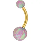 Wildcat Double Synthetic Opal Bananabell - 10,0 mm, Roza