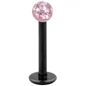 Wildcat Multi Jewelled Labret - 8,0 mm, Roza, 3,0 mm