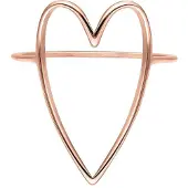 Wildcat Small Heart Ring - sormus - Ruusukultainen metalli, 22,0 mm