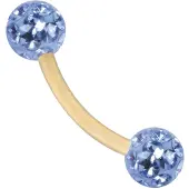 Wildcat Sealed Multi Jewelled Bananabell - 1,2 mm, 8,0 mm, Svetel Safir, 4,0 mm