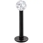 Wildcat Multi Jewelled Labret - 9,0 mm, Kristallklar, 3,0 mm
