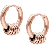 Wildcat Little 5 Rings Hoops - huggies-korvarenkaat (pari) - Ruusukultainen metalli