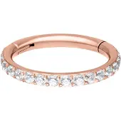 Wildcat Pave Set Crystal Clicker - Lävistyskoru - Ruusukultainen metalli, 6,0 mm