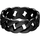 Wildcat Chunky Ring - sormus - Musta metalli, 21,0 mm