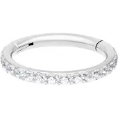 Wildcat Pave Set Crystal Clicker - Lävistyskoru - Valkokulta, 12,0 mm