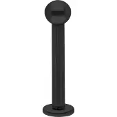 Wildcat Fine Titan Internally Labret - sisäkierteinen labret-lävistyskoru - 1,6 mm, 7,0 mm, Musta metalli, 2,5 mm