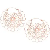 Wildcat Daisy Hoops - korvarenkaat - Ruusukultainen metalli