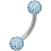 Wildcat Sealed Multi Jewelled Bananabell - 10,0 mm, Svetlo Modra, 5,0 mm
