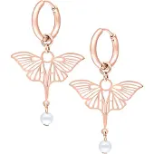 Wildcat Little Pearl Dragonfly Hoops - Korvarenkaat (pari) - Ruusukultainen metalli