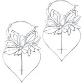 Wildcat Dahlia Hoops<!--63fd88f178d55--> - Hopeinen metalli