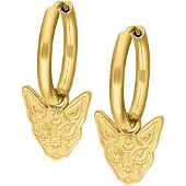 Wildcat Little Sphynx Hoops - korvarenkaat (pari) - Kultainen metalli