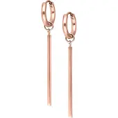 Wildcat Little Bar Hoops - huggies-korvarenkaat (pari) - Ruusukultainen metalli