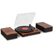 Audizio Tupelo-levysoitinsetti BT 2 kaiuttimella, puu